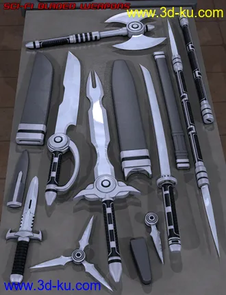 3D打印模型Sci Fi Weapons Bundle的图片