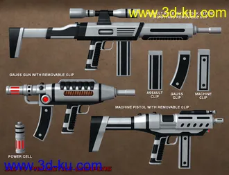 3D打印模型Sci Fi Weapons Bundle的图片