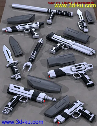 3D打印模型Sci Fi Weapons Bundle的图片