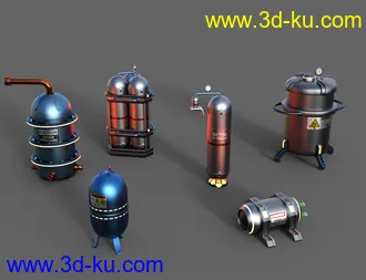 3D打印模型Sci-Fi Barrels的图片