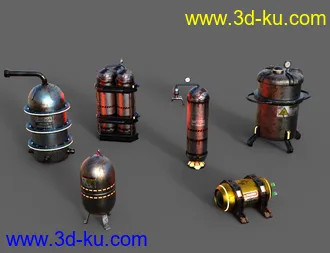 3D打印模型Sci-Fi Barrels的图片
