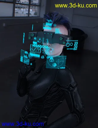 3D打印模型Sci-Fi Head Gear for Genesis 3的图片
