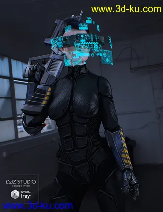 3D打印模型Sci-Fi Head Gear for Genesis 3的图片
