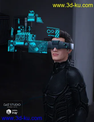3D打印模型Sci-Fi Head Gear for Genesis 3的图片