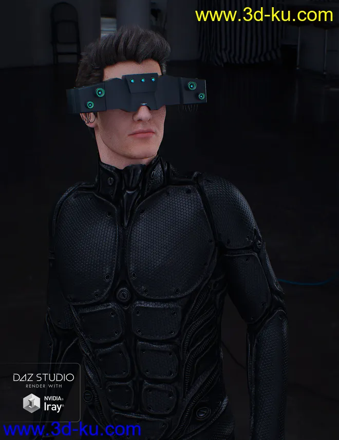 Sci-Fi Head Gear for Genesis 3模型的图片6