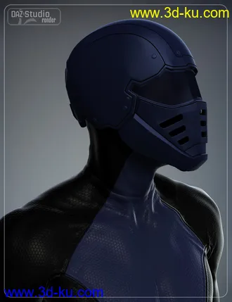 3D打印模型Sci-Fi Helmet Kit for Genesis 2 Male(s) and Genesis 2 Female(s)的图片