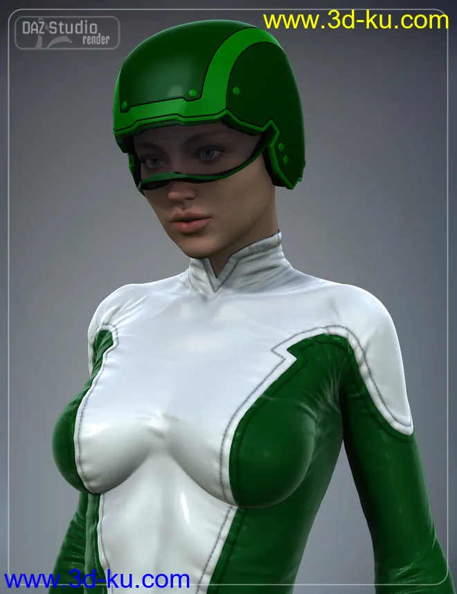 Sci-Fi Helmet Kit for Genesis 2 Male(s) and Genesis 2 Female(s)模型的图片4