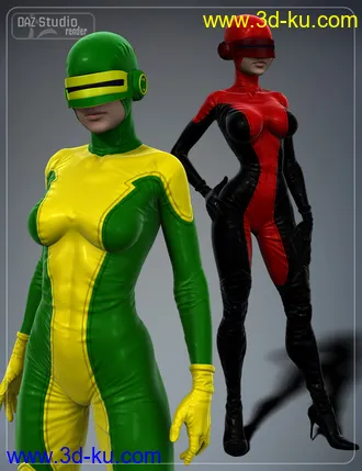 3D打印模型Sci-Fi Helmet Kit for Genesis 2 Male(s) and Genesis 2 Female(s)的图片