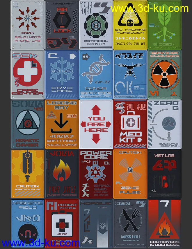 Sci-Fi Info Signs模型的图片1