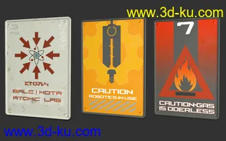 3D打印模型Sci-Fi Info Signs的图片