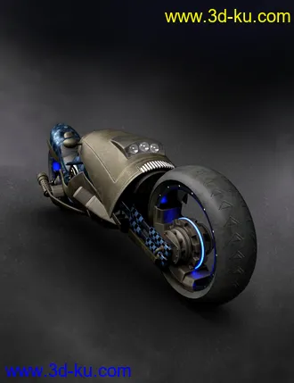 3D打印模型Sci-Fi Maglev Motorcycle的图片
