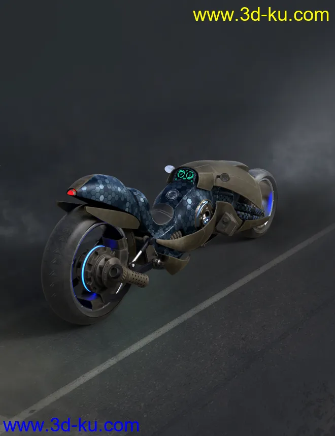 Sci-Fi Maglev Motorcycle模型的图片3