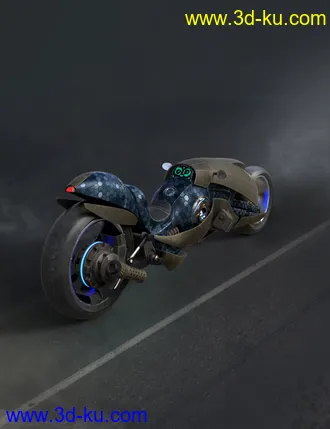 3D打印模型Sci-Fi Maglev Motorcycle的图片
