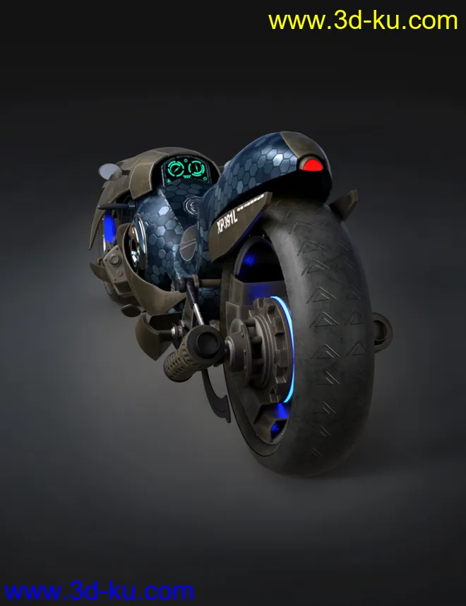 Sci-Fi Maglev Motorcycle模型的图片4