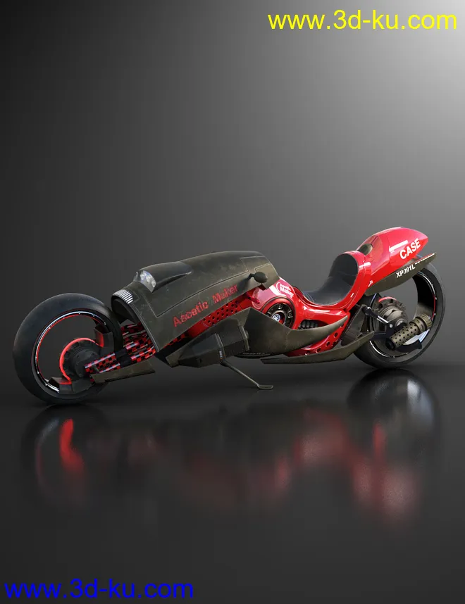 Sci-Fi Maglev Motorcycle模型的图片8