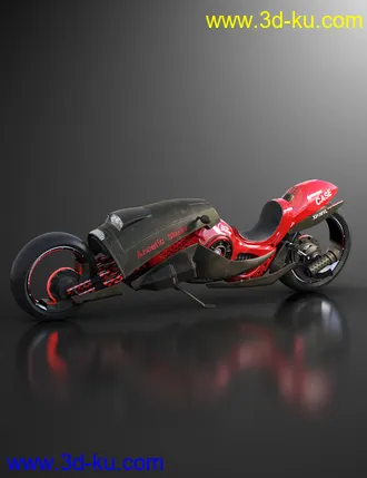 3D打印模型Sci-Fi Maglev Motorcycle的图片