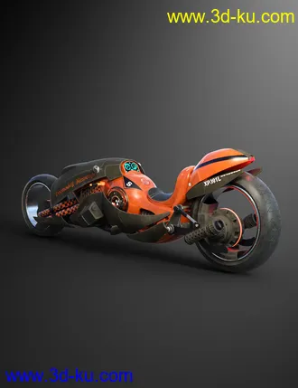3D打印模型Sci-Fi Maglev Motorcycle的图片