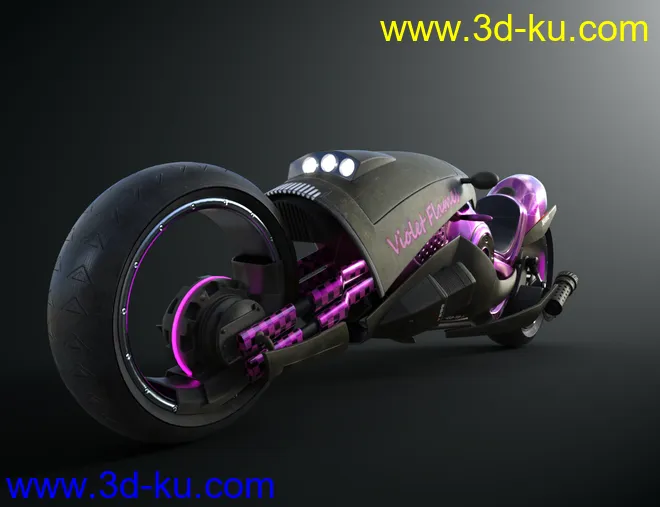 Sci-Fi Maglev Motorcycle模型的图片11
