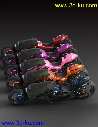 3D打印模型Sci-Fi Maglev Motorcycle的图片