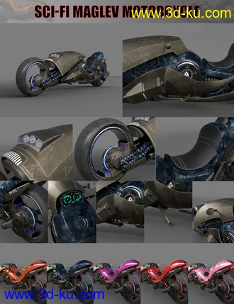 3D打印模型Sci-Fi Maglev Motorcycle的图片
