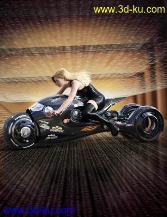 3D打印模型Sci-Fi Shark Motorcycle的图片