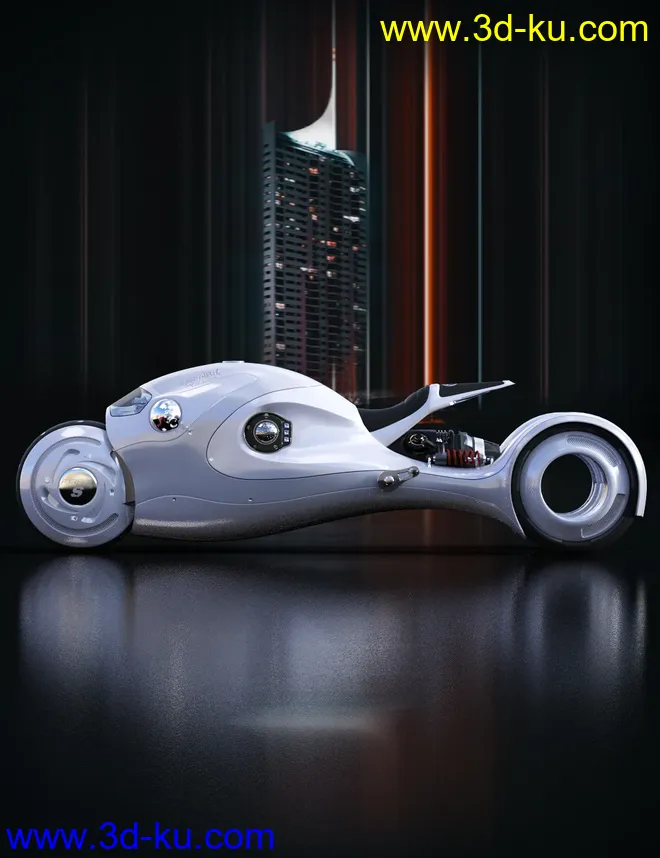 Sci-Fi Shark Motorcycle模型的图片2