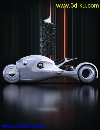 3D打印模型Sci-Fi Shark Motorcycle的图片