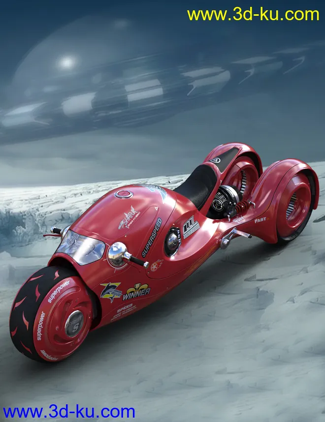 Sci-Fi Shark Motorcycle模型的图片4
