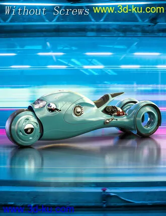 3D打印模型Sci-Fi Shark Motorcycle的图片