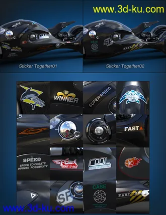 3D打印模型Sci-Fi Shark Motorcycle的图片
