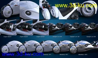 3D打印模型Sci-Fi Shark Motorcycle的图片