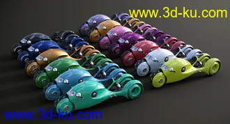 3D打印模型Sci-Fi Shark Motorcycle的图片