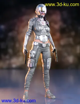 3D打印模型Sci-Fi Urban Warrior Outfit for Genesis 8 and Genesis 8.1 Females的图片