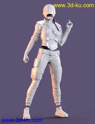 3D打印模型Sci-Fi Urban Warrior Outfit for Genesis 8 and Genesis 8.1 Females的图片