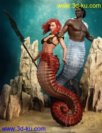 3D打印模型Seahorse Tails for Genesis 8.1 Males and Females的图片