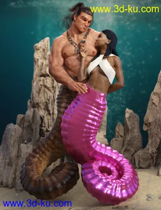 3D打印模型Seahorse Tails for Genesis 8.1 Males and Females的图片