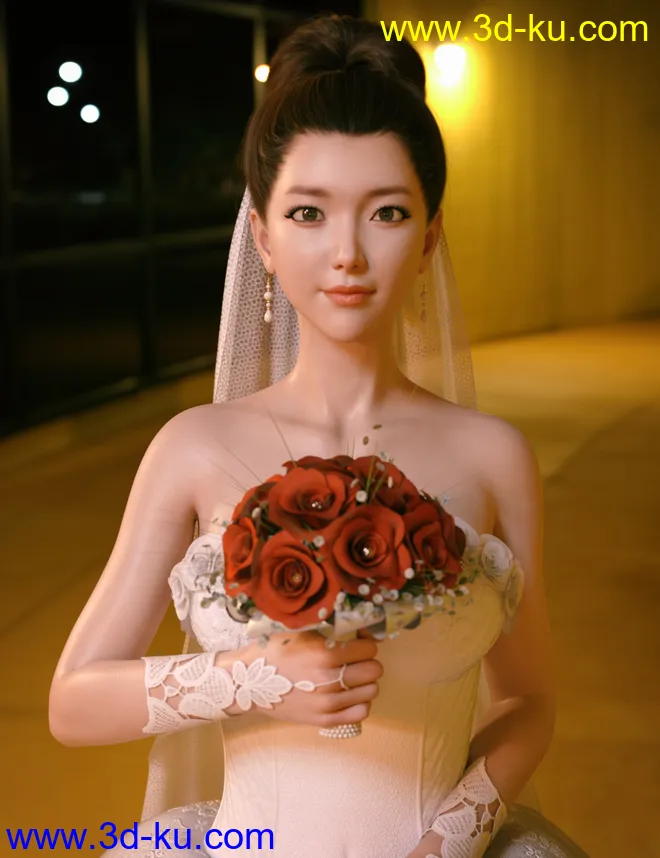 Seo Hyun Character with Hair for Genesis 8 and 8.1 Female模型的图片4