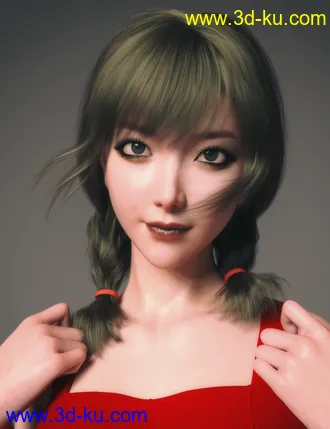 3D打印模型Seo Hyun Character with Hair for Genesis 8 and 8.1 Female的图片