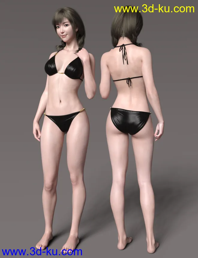 Seo Hyun Character with Hair for Genesis 8 and 8.1 Female模型的图片10