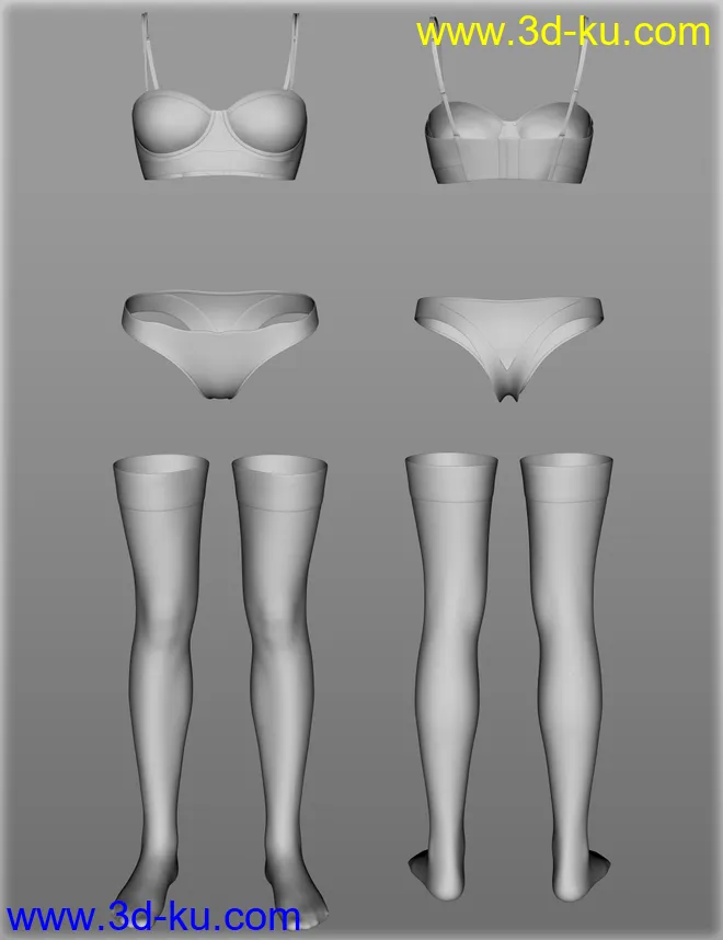Sexy Nurse Underwear for Genesis 2 Female(s)模型的图片6