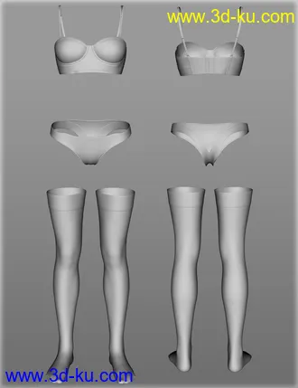 3D打印模型Sexy Nurse Underwear for Genesis 2 Female(s)的图片