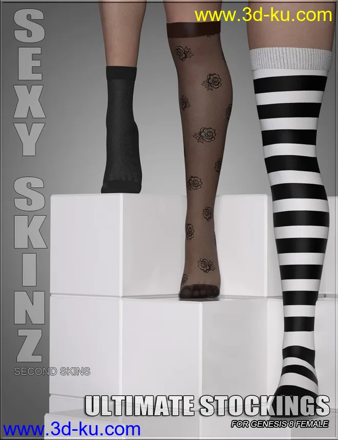 Sexy Skinz - Ultimate Stockings for Genesis 8 Female模型的图片1