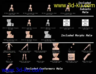 3D打印模型SF Ball Jointed Dolls for Genesis 8 and 8.1的图片