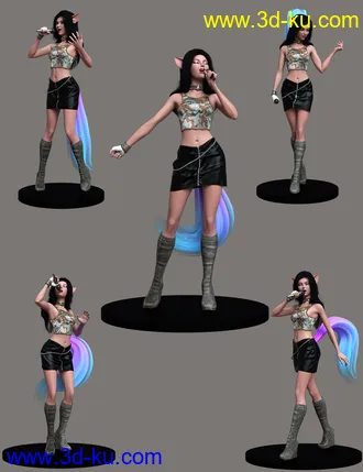 3D打印模型She´s a Star Hierarchical Poses for Kiko 8.1的图片