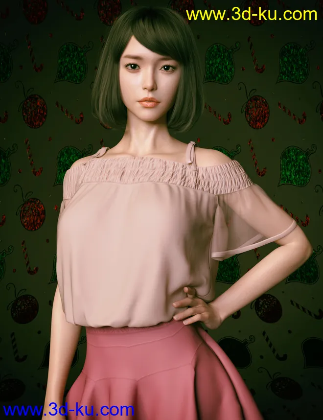 Shirley Lee Character with Hair for Genesis 8 and 8.1 Female模型的图片1