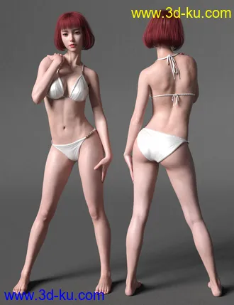 3D打印模型Shirley Lee Character with Hair for Genesis 8 and 8.1 Female的图片