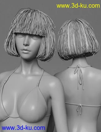 3D打印模型Shirley Lee Character with Hair for Genesis 8 and 8.1 Female的图片