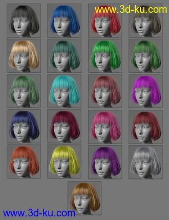 3D打印模型Shirley Lee Character with Hair for Genesis 8 and 8.1 Female的图片