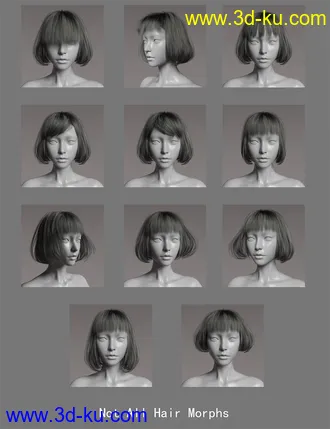 3D打印模型Shirley Lee Character with Hair for Genesis 8 and 8.1 Female的图片