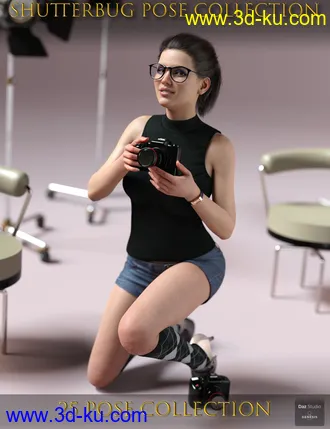 3D打印模型Shutterbug Pose Collection for Genesis 8 Female的图片